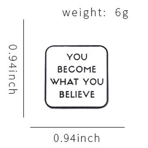 Become What You Believe Enamel Pin Inspiring Visualization Manifest Fate Brooch - Picture 3 of 6